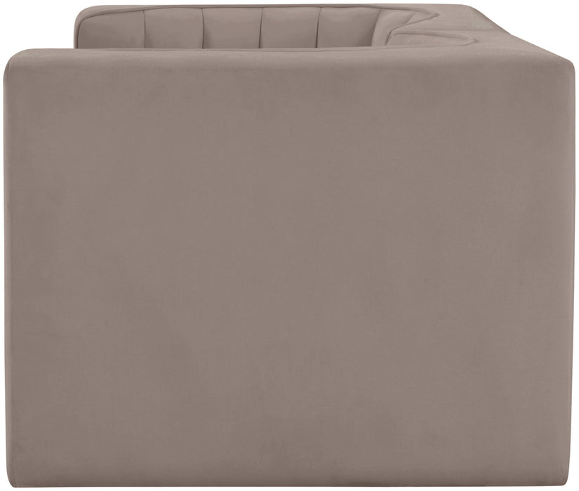 Rummi - Velvet Performance Fabric Upholstered 2 Piece Modular Loveseat - Simple Home Plus