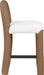 Amari - Vegan Leather and Boucle Fabric Stool - Simple Home Plus