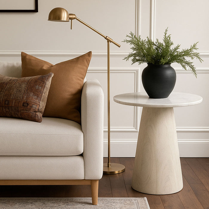 Liona - Marble And Mango Wood Table - Simple Home Plus
