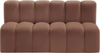 Arc - Faux Leather 2 Seats Modular Sofa - Simple Home Plus