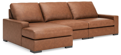Calden - 3-Piece Sectional With LAF Corner Chaise - Caramel - Simple Home Plus