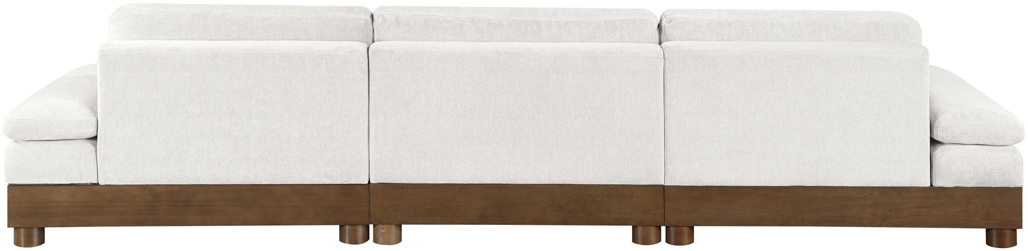 Turin - Chenille Fabric Upholstered Modular Sectional - Cream - Simple Home Plus