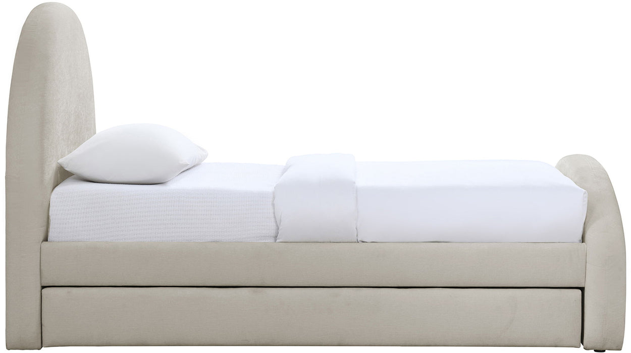 Andaz - Chenille Fabric Upholstered Trundle Bed - Simple Home Plus