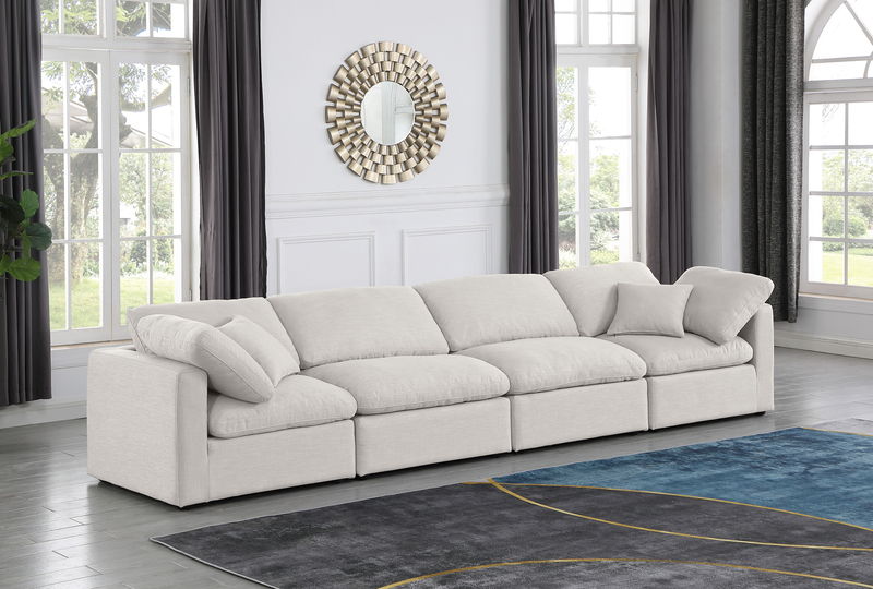 Indulge - Linen 4 Seat Modular Sofa