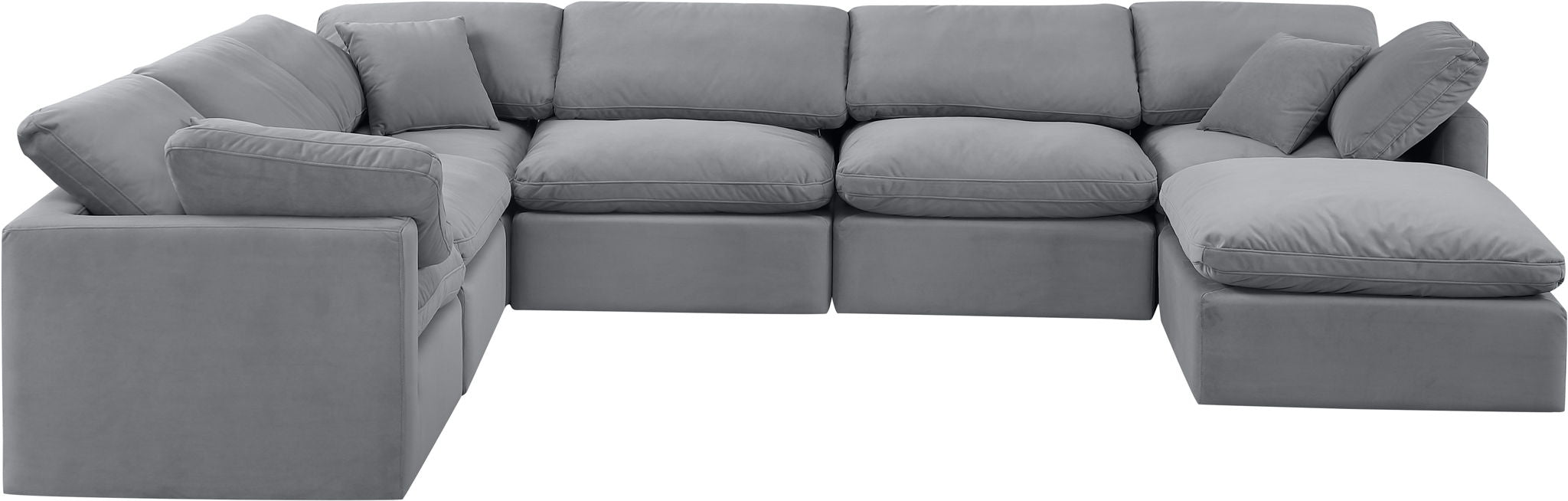 Indulge - Velvet 7 Piece Modular Sectional - Simple Home Plus