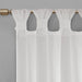 Rosette - 84" Floral Embellished Cuff Tab Top Solid Window Panel - White - Simple Home Plus