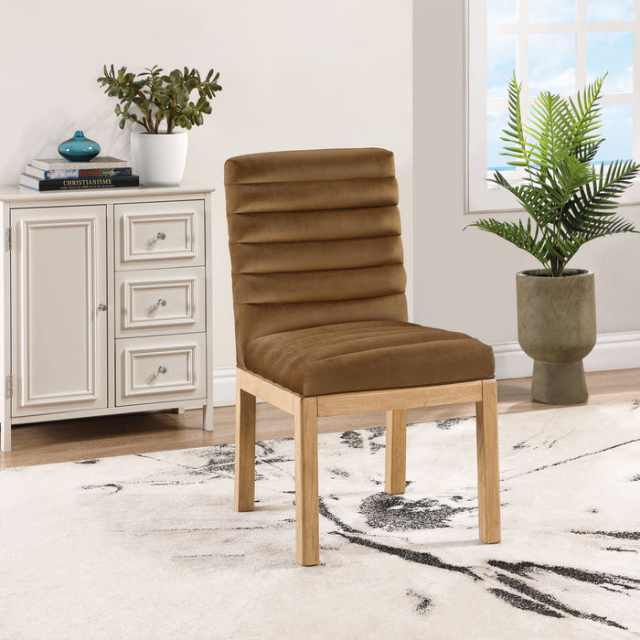 Evelyn - Dining Chair With Natural Legs - Saddle - Simple Home Plus