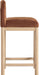 Conrad - Velvet Counter Stool With Natural Legs - Simple Home Plus