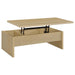 Canoga - Engineered Wood Lift Top Coffee Table - Light Oak - Simple Home Plus