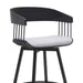 Athena - Swivel Black Metal Stool - Simple Home Plus