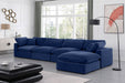 Comfy - 5 Piece Velvet Modular Sectional With Chaise - Simple Home Plus