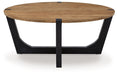 Hanneforth - Brown - Round Cocktail Table - Simple Home Plus