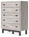 Vessalli - Black / Gray - Five Drawer Wide Chest - Simple Home Plus