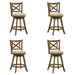 Kodi - Modern Farmhouse Swivel Wood Counter Height Kitchen Bar Stool - Simple Home Plus