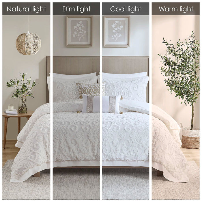 Suzanna - King Comforter Mini Set - Ivory - Simple Home Plus