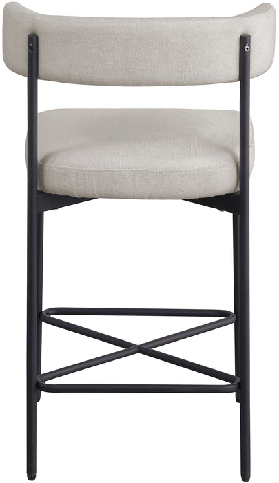 Rivage - Durable Stool With Black Frame (Set of 2) - Simple Home Plus
