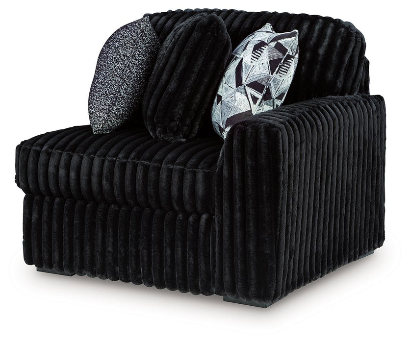 Midnight-Madness - RAF Corner Chair - Onyx - Simple Home Plus