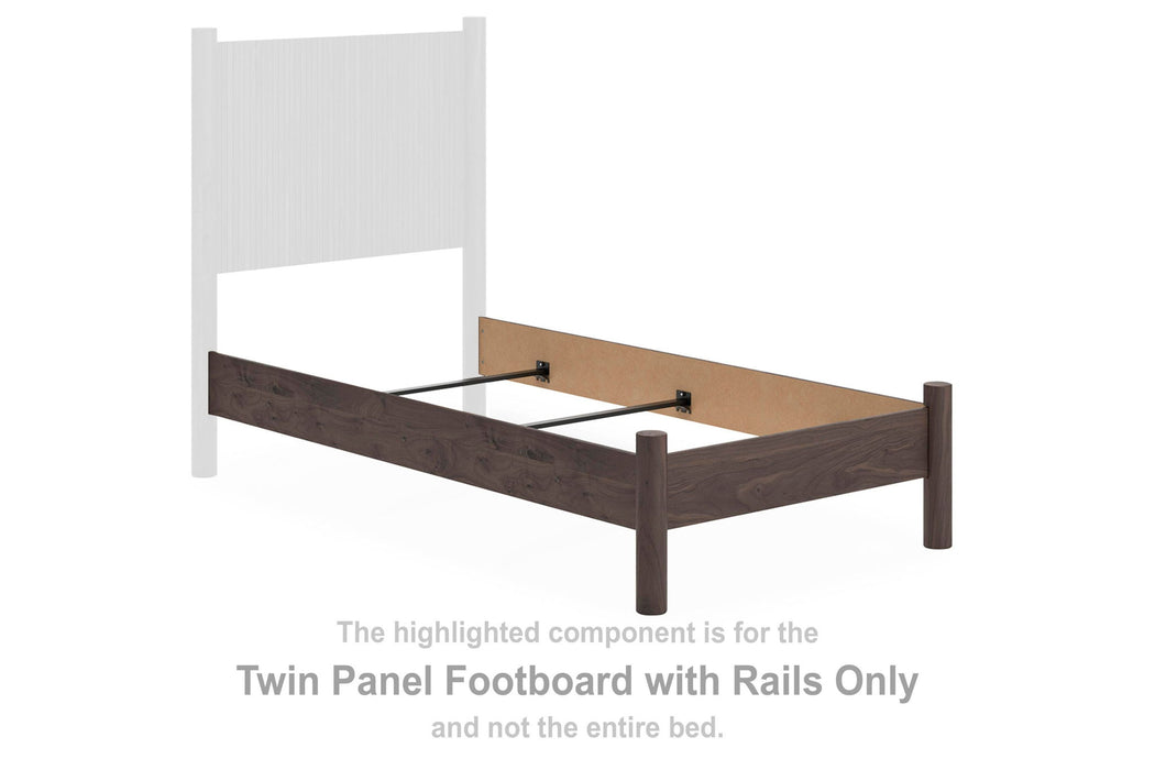 Pamytta - Twin Panel Footboard With Rails - Brown - Simple Home Plus