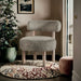 Ambre - Vegan Shearling Fabric Accent Chair - Taupe - Simple Home Plus