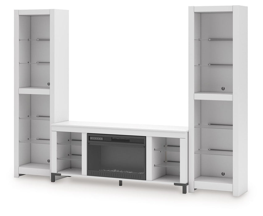 Brollevi - White - 3-Piece Entertainment Center - Simple Home Plus