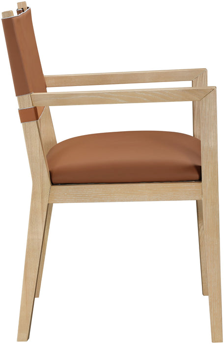 Avon - Vegan Leather Dining Arm Chair - Simple Home Plus