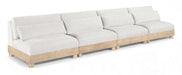 Turin - Chenille Fabric Upholstered Modular Sectional - White - Simple Home Plus