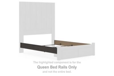 Fraluna - Queen Bed Rails - Charcoal - Simple Home Plus