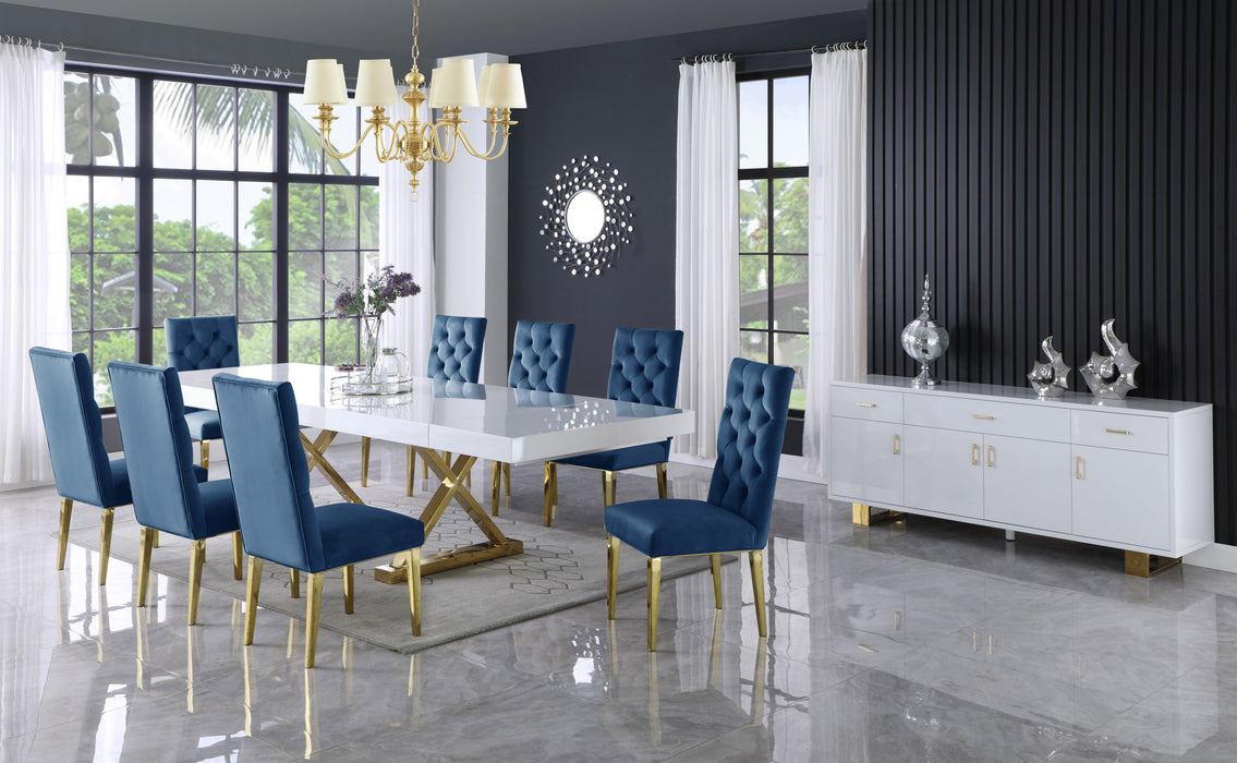 Excel - Extendable Dining Table with Gold Base - Simple Home Plus