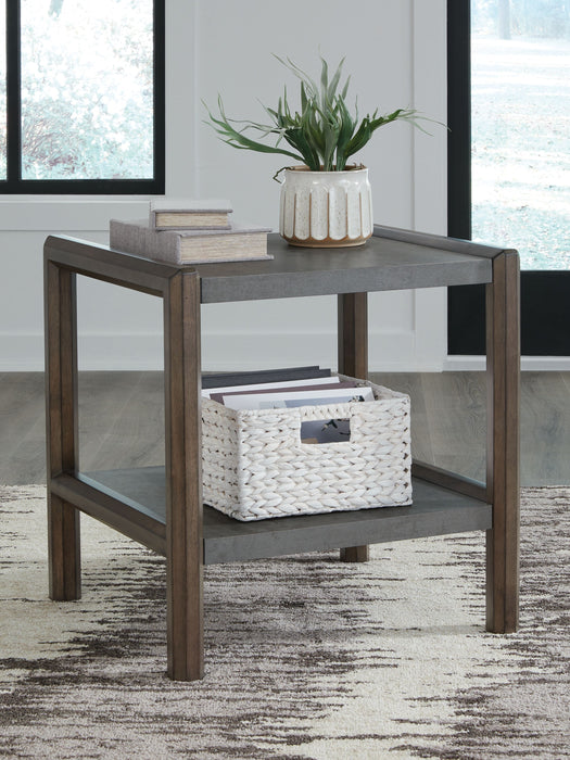 Kallenny - Brown / Gray - Rectangular End Table - Simple Home Plus