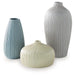 Eiderman - Vase Set (Set of 3) - Gray / Blue / Green - Simple Home Plus