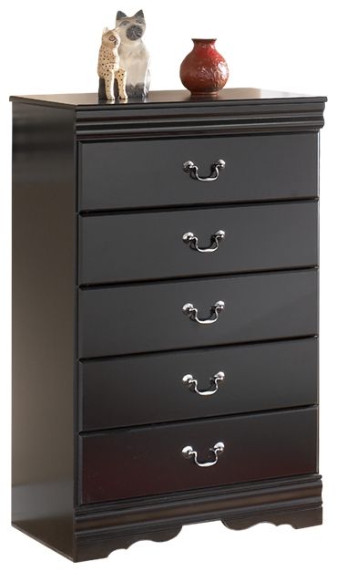 Huey Vineyard - Black - Five Drawer Chest - Simple Home Plus