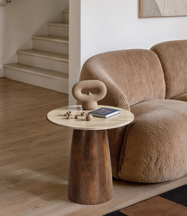 Liona - Marble And Mango Wood Table - Simple Home Plus