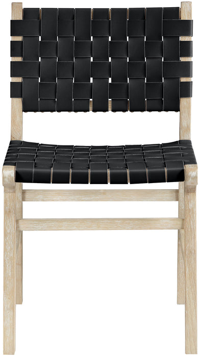 Entwine - Vegan Leather Upholstered Dining Chair - Painted Natural - Simple Home Plus