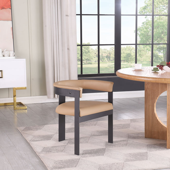 Romeo - Faux Leather Dining Chair With Black Base (Set of 2) - Simple Home Plus