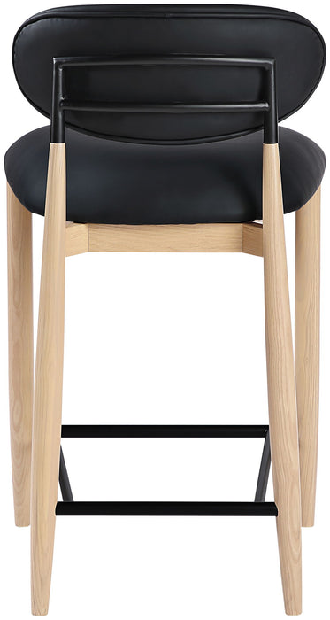 Riccio - Stool - Natural And Black Frame - Simple Home Plus