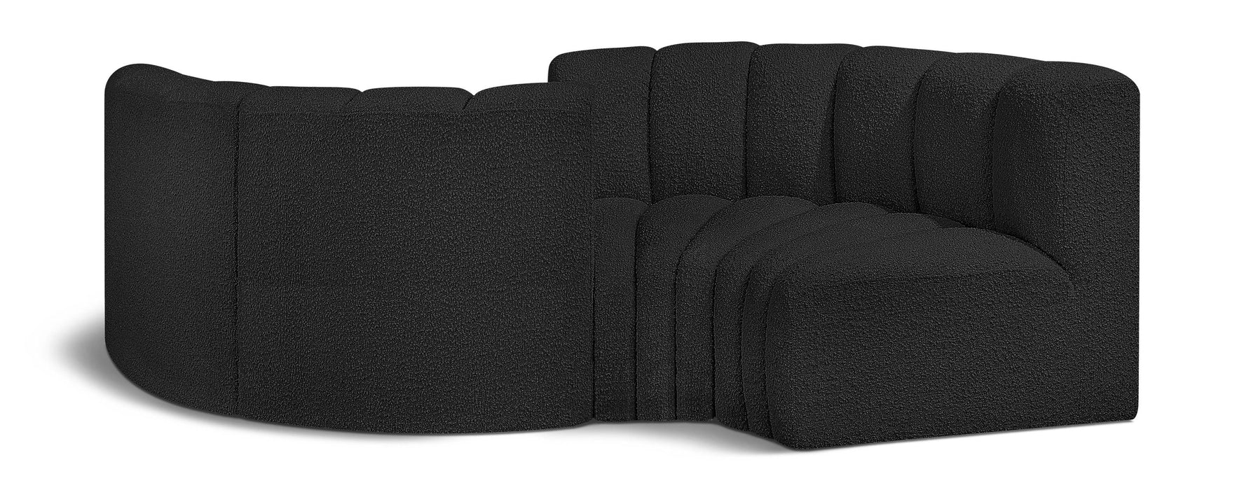 Arc - Boucle Fabric 4 Piece Curved Modular Sofa - Simple Home Plus