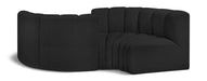 Arc - Boucle Fabric 4 Piece Curved Modular Sofa - Simple Home Plus