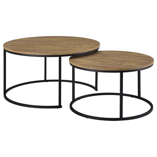 Lainey - 2 Piece Round Nesting Coffee Table - Mango - Simple Home Plus