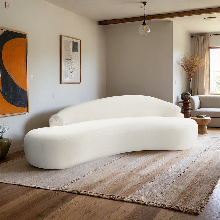 Caspian - Chenille Fabric Upholstered Sofa - Simple Home Plus