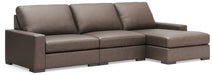 Calden - 3-Piece Sectional With RAF Corner Chaise - Chocolate - Simple Home Plus