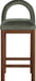 Conrad - Velvet Counter Stool With Brown Legs - Simple Home Plus