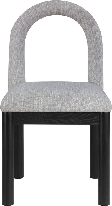 Conrad - Linen Dining Chair With Black Legs - Simple Home Plus