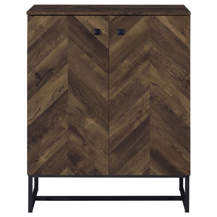 Carolyn - 2 Door Engineered Accent Wood Cabinet - Rustic Oak - Simple Home Plus