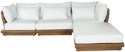 Mirella - 4 Piece Water Resistant Fabric Outdoor Patio Modular Sectional - Simple Home Plus
