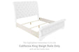Realyn - California King Sleigh Rails - Chipped White - Simple Home Plus