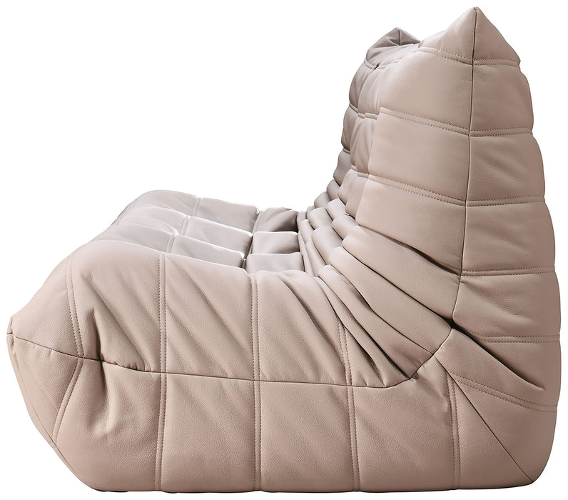 Relax - Vegan Leather 77.75" Upholstered Sofa - Tan - Simple Home Plus