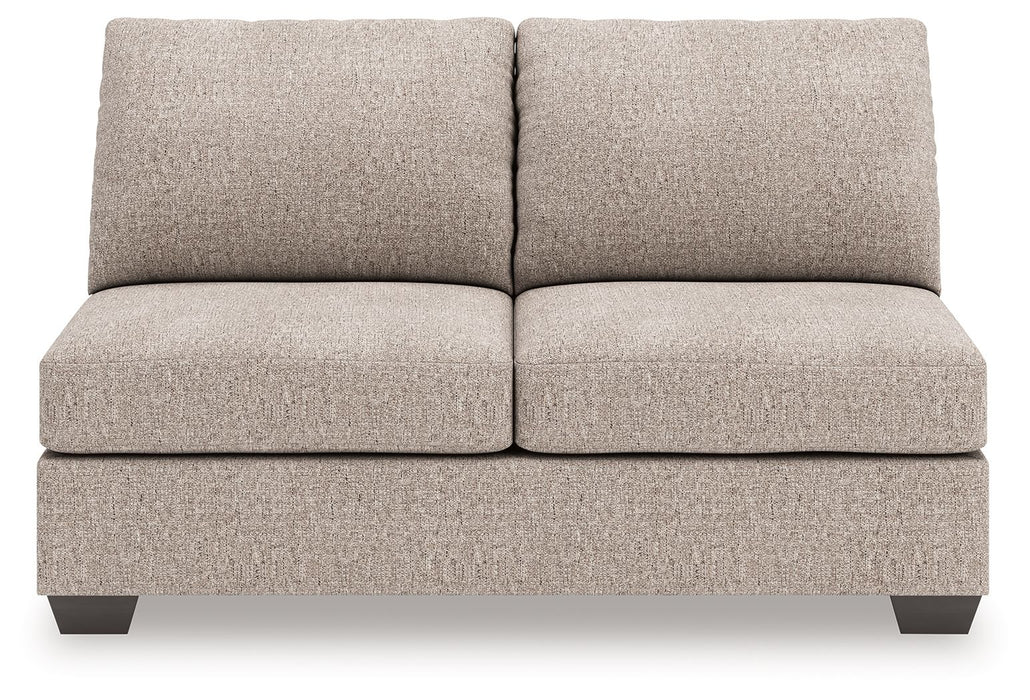 Newellen - Armless Loveseat - Beige - Simple Home Plus
