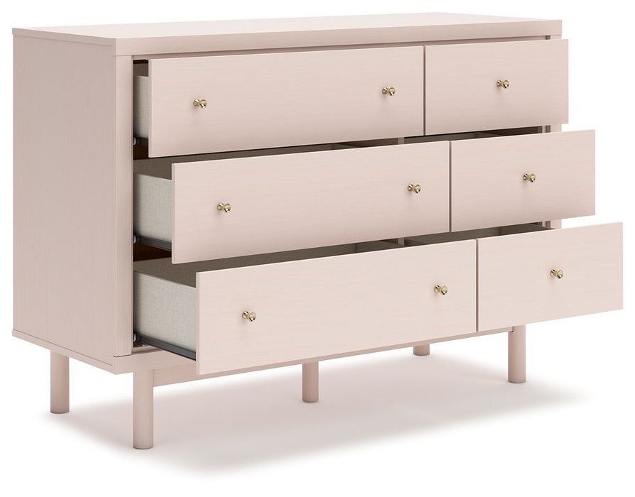 Wistenpine - Blush - Six Drawer Dresser - Simple Home Plus