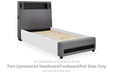 Verishaw - Twin Upholstered Headboard / Footboard / Rroll Slats - Gray - Simple Home Plus