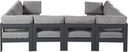 Nizuc - Outdoor Patio 8 Piece Modular Sectional With Gray Frame - Simple Home Plus